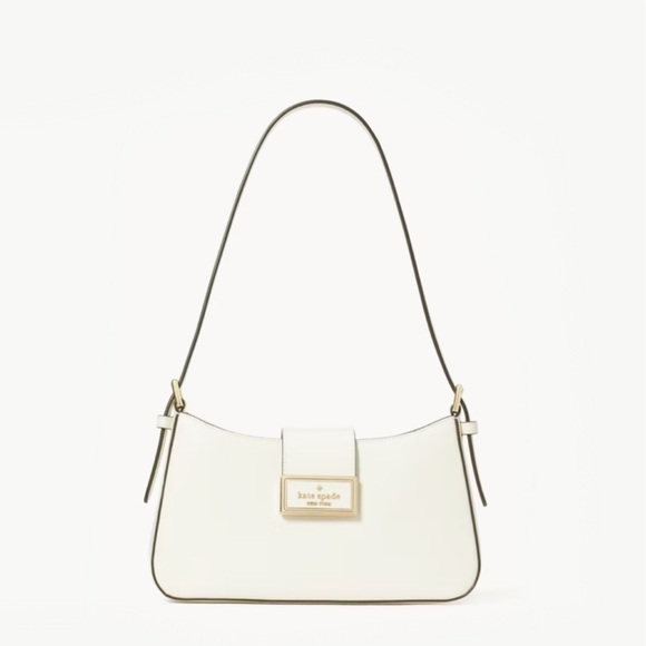 ♠️Kate Spade Reegan Saffiano Leather Shoulder Bag, Meringue White NWT - Picture 1 of 8